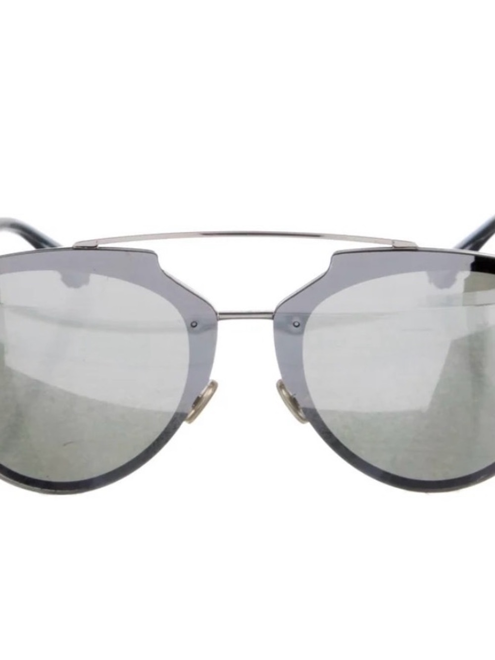 Dior Women’s Silver Metal Brow-Bar Sunglasses with Grey Lenses